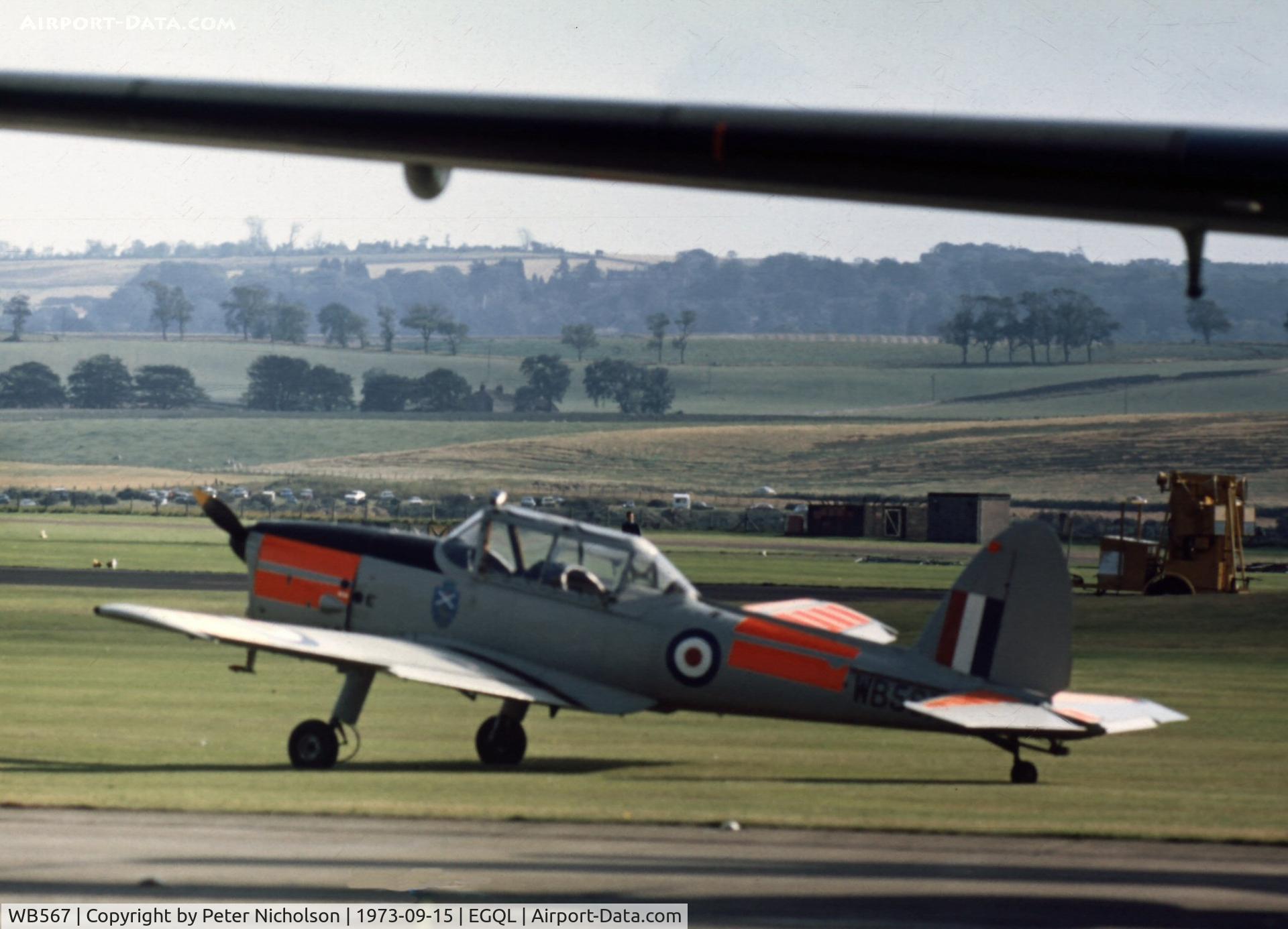 WB567, 1950 De Havilland DHC-1 Chipmunk T.10 C/N C1/0019, Chipmunk T.10 with East Lowlands University Air Squadron at RAF Leuchars 1973 Air Show.