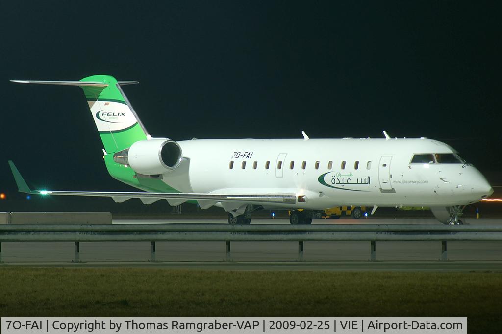 7O-FAI, 1999 Bombardier CRJ-200ER (CL-600-2B19) C/N 7307, Felix Airways Canadair Regionaljet