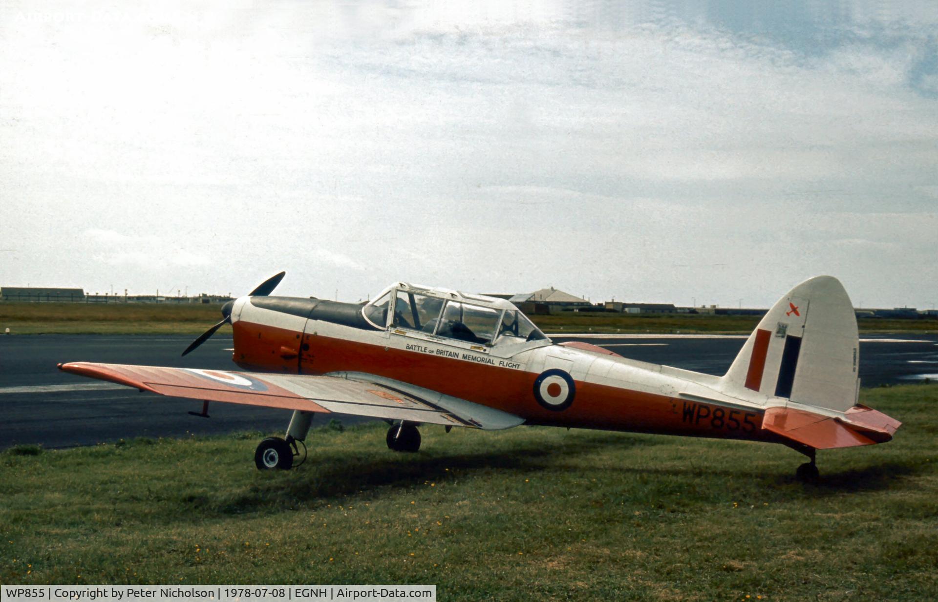 WP855, 1952 De Havilland DHC-1 Chipmunk T.10 C/N C1/0740, Chipmunk T.10 of the Battle of Britain Memorial Flight at the 1978 Blackpool Air Show.