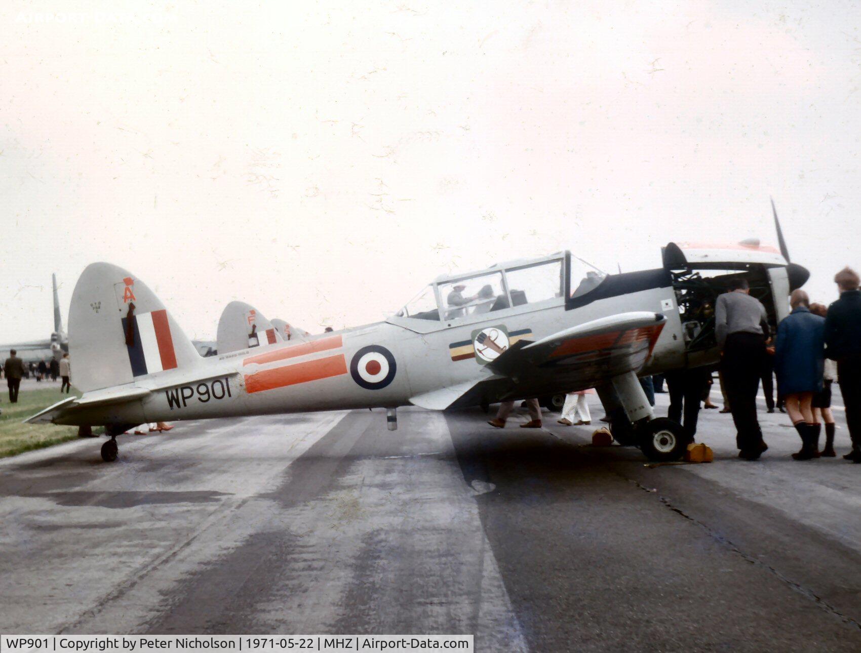 WP901, 1952 De Havilland DHC-1 Chipmunk T.10 C/N C1/0772, Chipmunk T.10 of East Midlands University Air Squadron at the 1971 Mildenhall Air Fete.