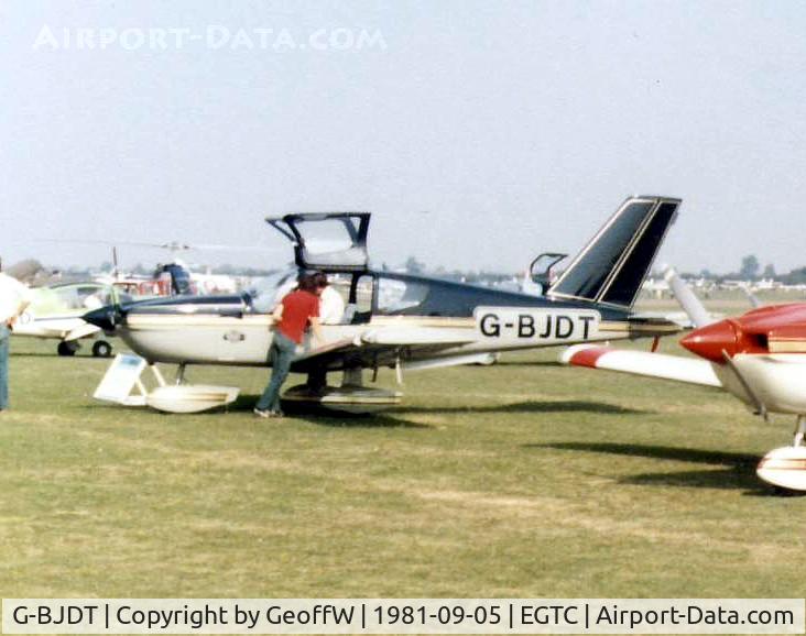 G-BJDT, 1981 Socata TB-9 Tampico C/N 227, Socata TB-9 Tampico G-BJDT at the 1981 Cranfield Business and Light Aviation Exhibition