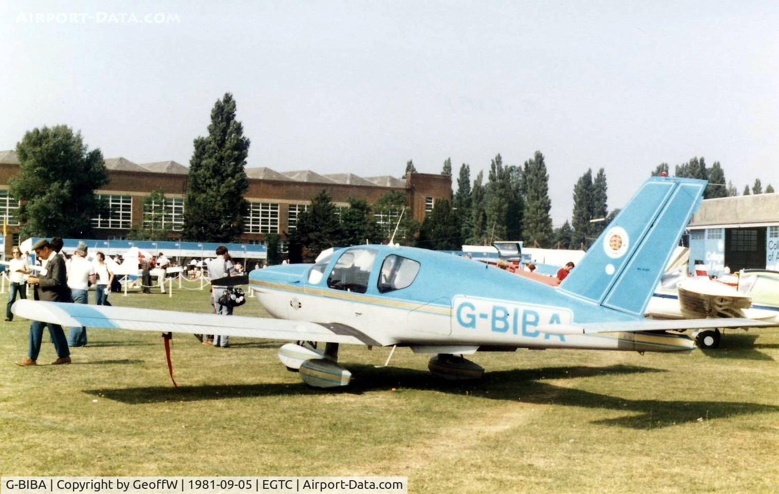G-BIBA, 1980 Socata TB-9 Tampico C/N 149, Socata TB-9 Tampico G-BIBA at the 1981 Cranfield Business and Light Aviation Exhibition