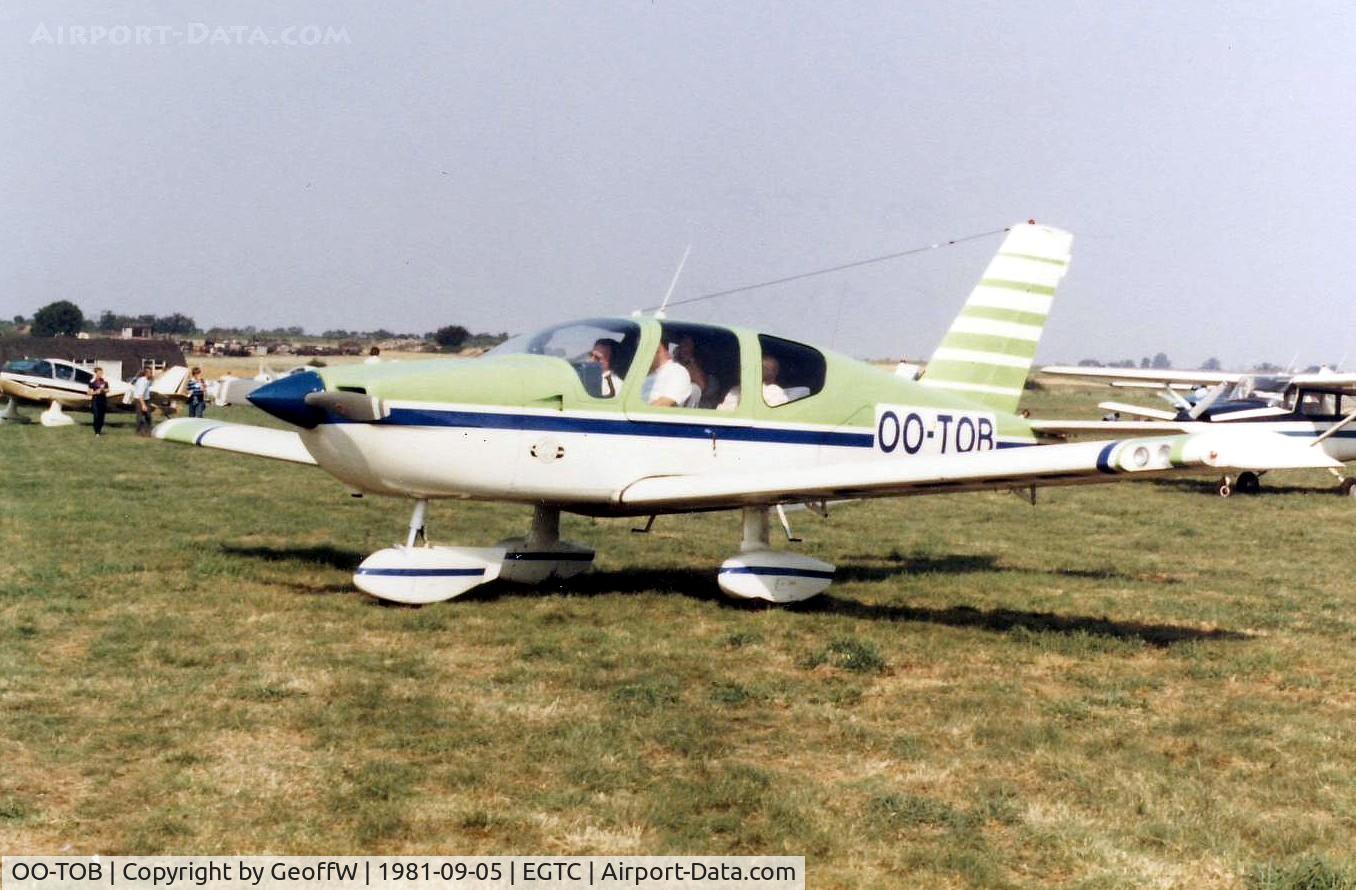 OO-TOB, 1979 Socata TB-10 Tobago C/N 26, Socata TB-10 Tobago visiting the 1981 Cranfield Business and Light Aviation Exhibition