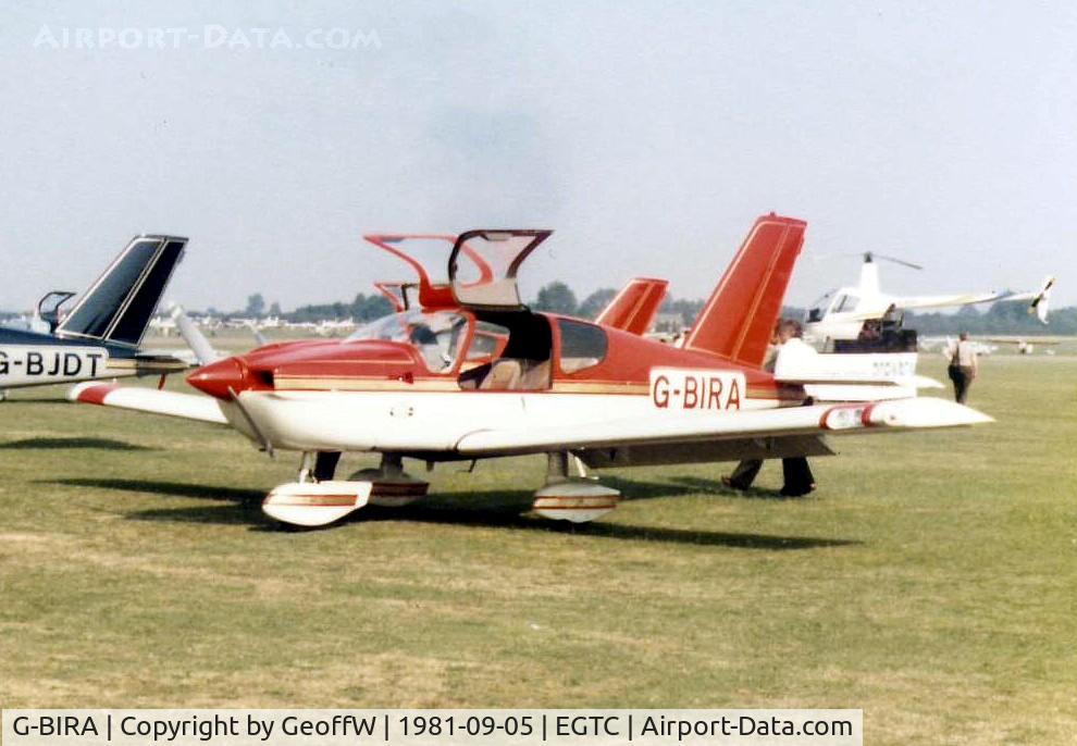 G-BIRA, 1981 Socata TB-9 Tampico C/N 186, Socata TB-9 Tampico G-BIRA at the 1981 Cranfield Business and Light Aviation Exhibition