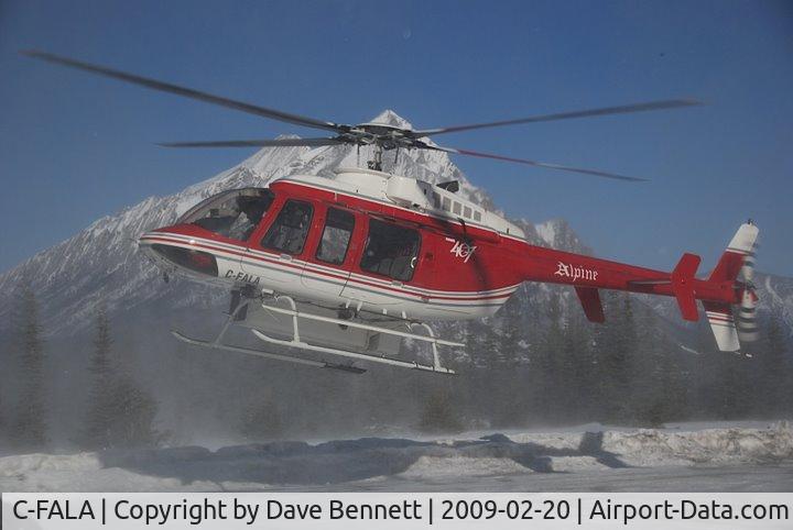 C-FALA, 1996 Bell 407 C/N 53115, C-FALA at Mt. Shark Helipad, Alberta, Canada