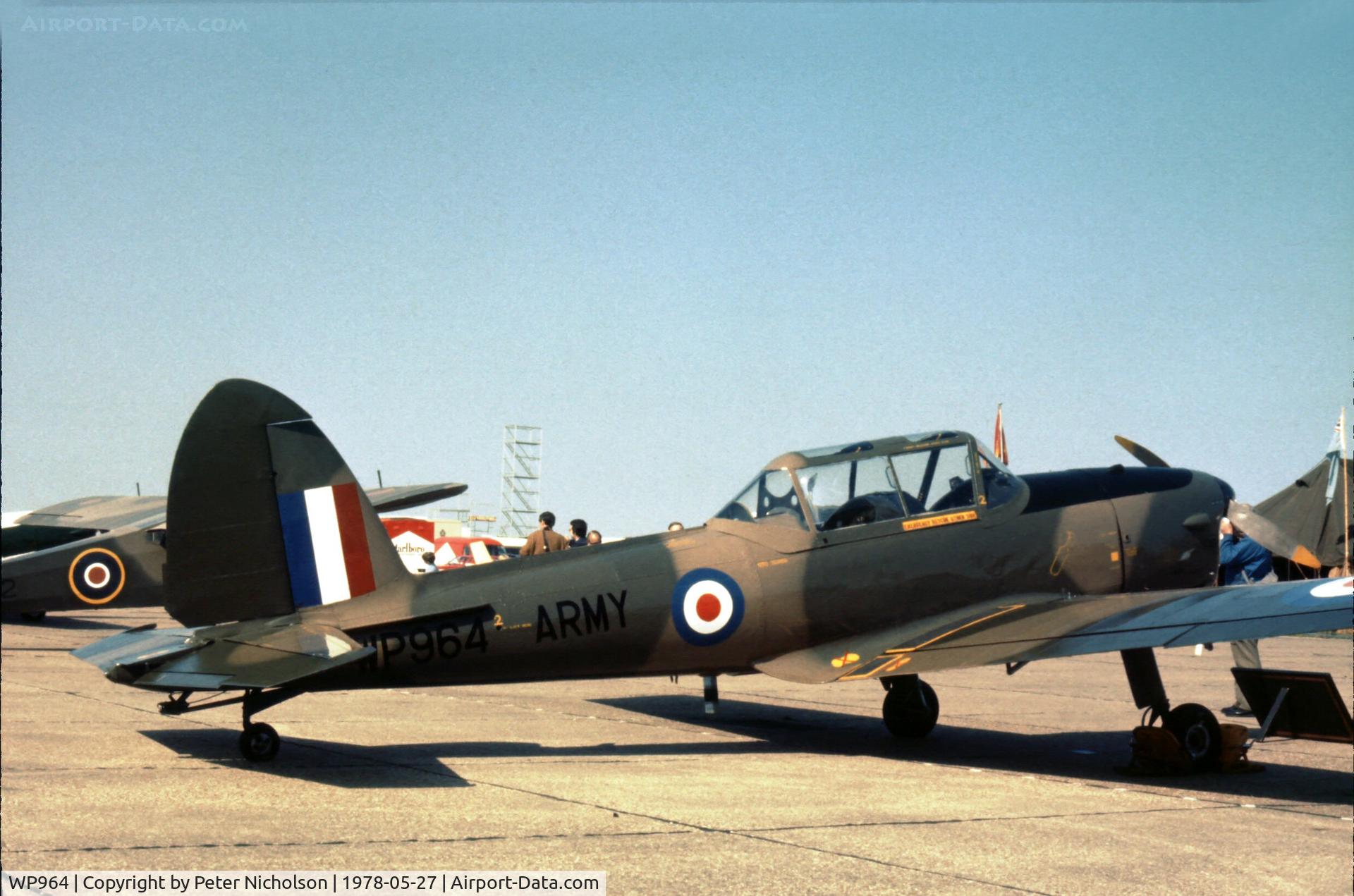 WP964, 1952 De Havilland DHC-1 Chipmunk T.10 C/N C1/0826, Army Air Corps Chipmunk T.10 at the 1978 Bassingbourn Air Show.