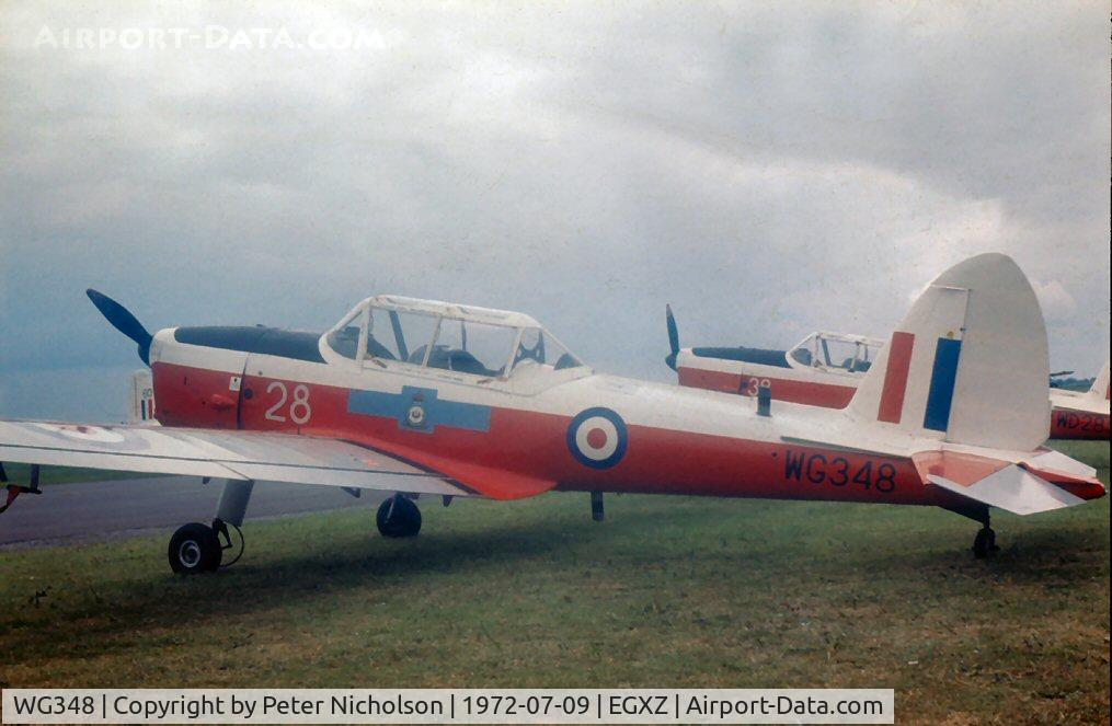 WG348, 1951 De Havilland DHC-1 Chipmunk T.10 C/N C1/0432, Chipmunk T.10 of 2 Flying Training School at the 1972 RAF Topcliffe Air Show
