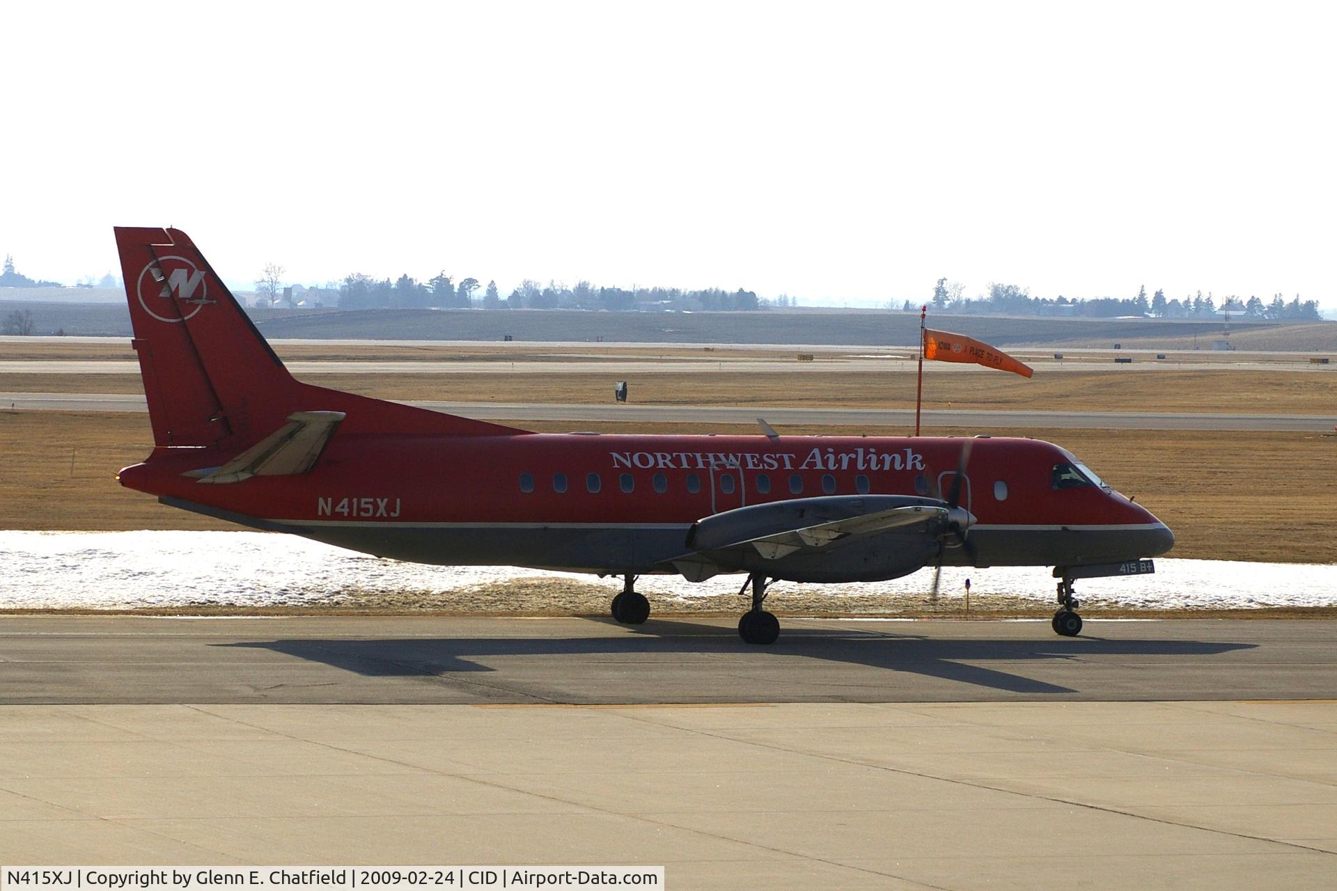 N415XJ, 1997 Saab 340B C/N 340B-415, Taxiing back to Runway 13 for departure