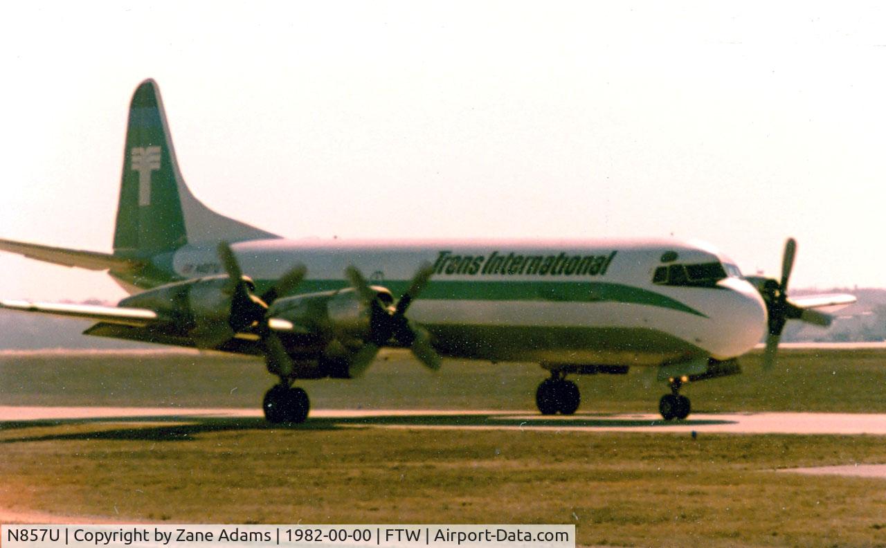 N857U, 1960 Lockheed L-188C Electra C/N 2014, Trans International Electra