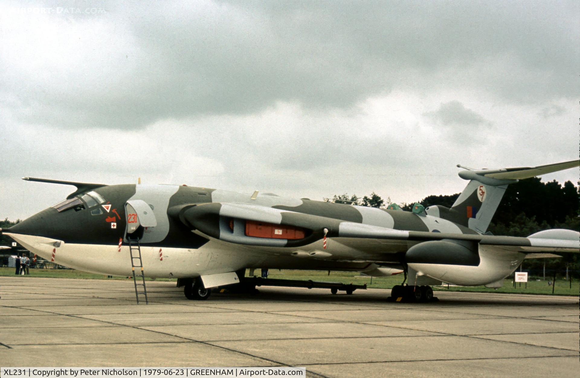 XL231, 1962 Handley Page Victor K.2 C/N HP80/76, Victor K.2 of 57 Squadron on display at the 1979 Greenham Common Air Tattoo.