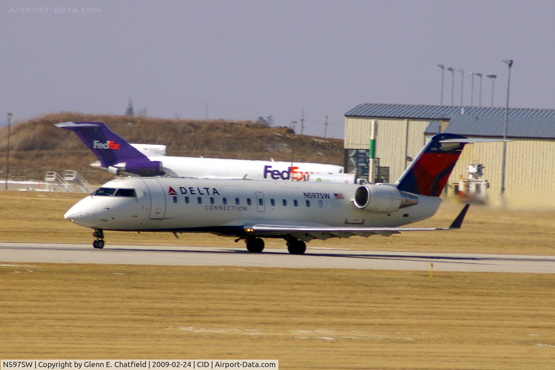 N597SW, 1999 Bombardier CRJ-100ER (CL-600-2B19) C/N 7293, Take-off roll on Runway 13