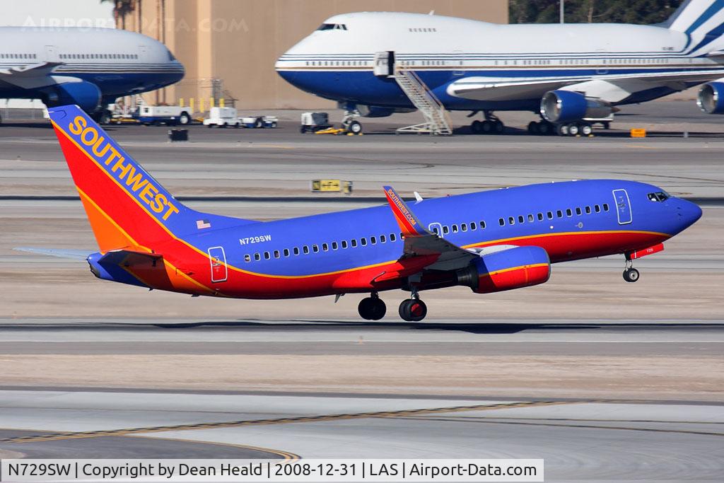 N729SW, 1999 Boeing 737-7H4 C/N 27861, Southwest Airlines N729SW (FLT SWA3938) departing RWY 1R enroute to Nashville Int'l (KBNA).