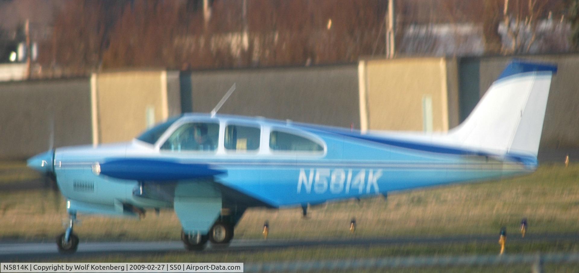 N5814K, Beech 35-C33 Debonair C/N CD-932, A/F failed to zero in
