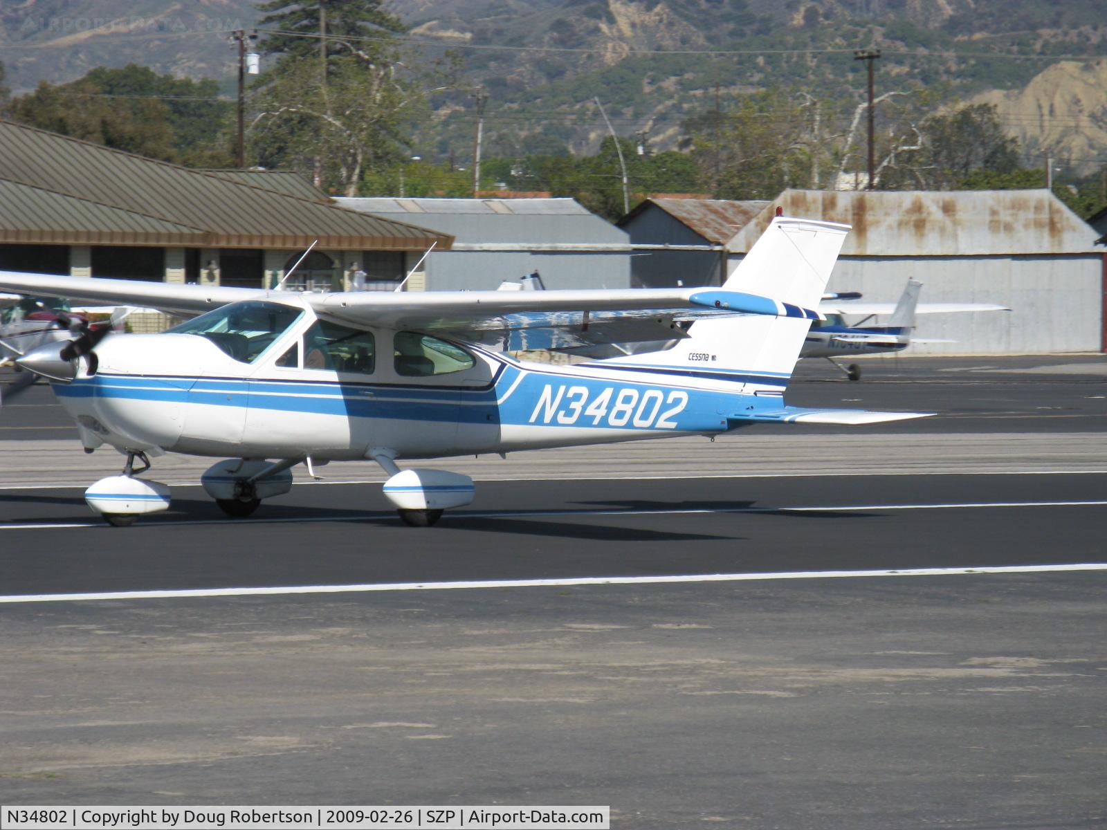 N34802, 1973 Cessna 177B Cardinal C/N 17702011, 1973 Cessna 177B CARDINAL, Lycoming O&VO-360 180 Hp, landing roll Rwy 22