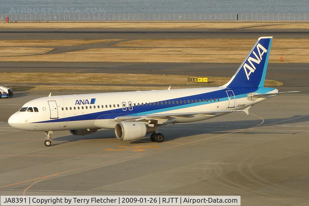 JA8391, 1992 Airbus A320-211 C/N 300, ANA A320 at Haneda