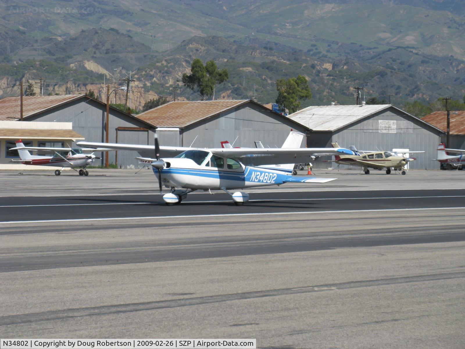 N34802, 1973 Cessna 177B Cardinal C/N 17702011, 1973 Cessna 177B CARDINAL, Lycoming O&VO-360 180 Hp, landing roll Rwy 22