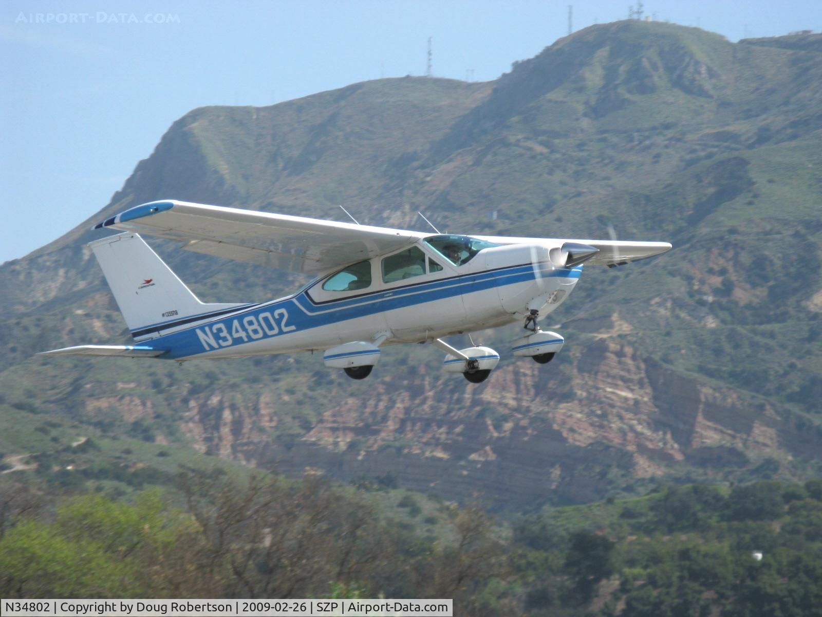 N34802, 1973 Cessna 177B Cardinal C/N 17702011, 1973 Cessna 177B CARDINAL, Lycoming O&VO-360 180 Hp, takeoff climb Rwy 22