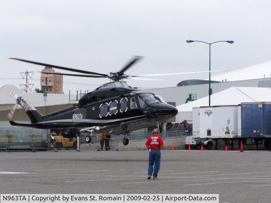 N963TA, 2008 AgustaWestland AW-139 C/N 41019, HeliExpo 2009 Fly Out