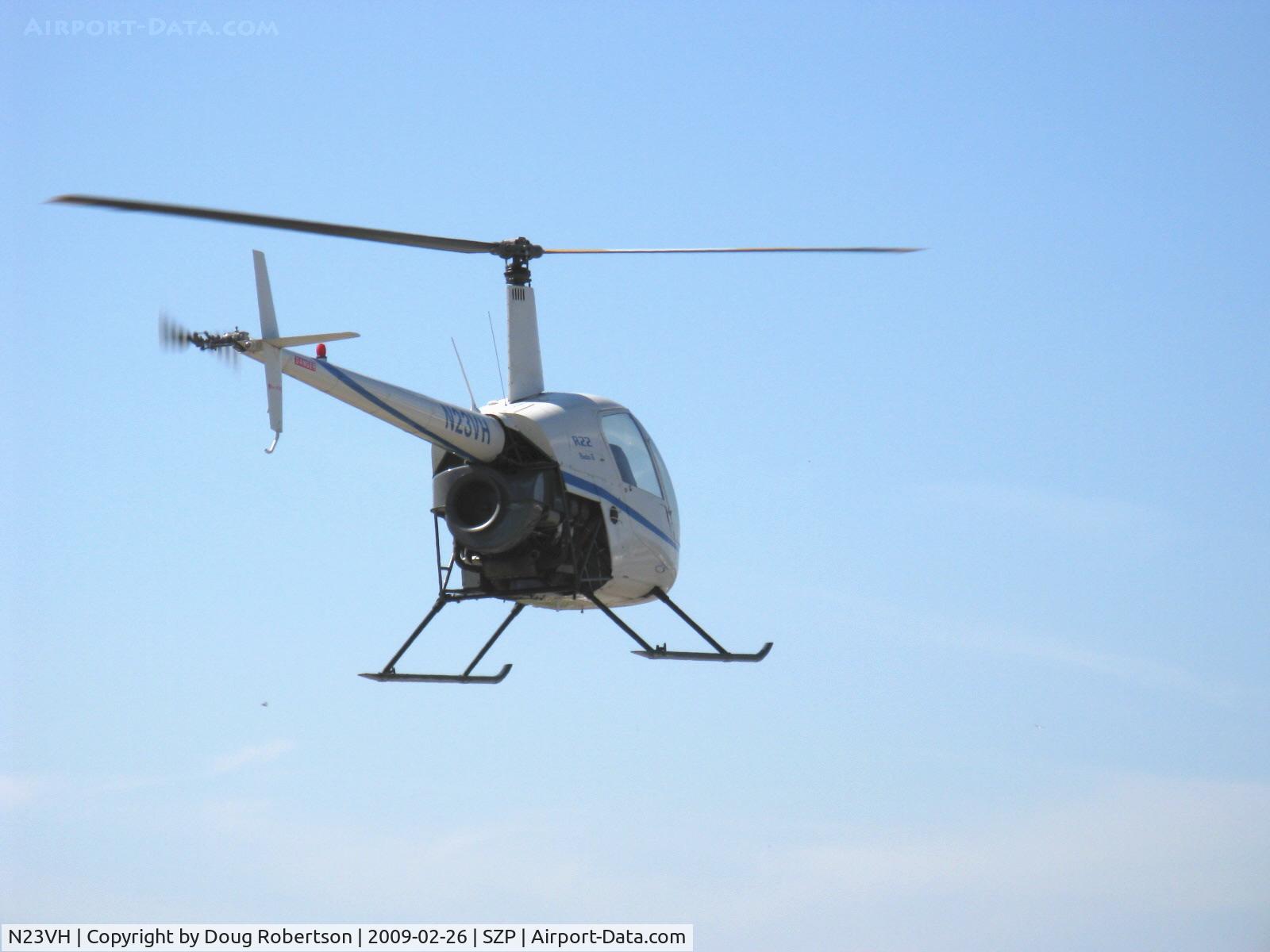 N23VH, 2004 Robinson R22 Beta C/N 3535, 2004 Robinson R22 BETA II, Lycoming O-360 derated t0 131 Hp, second approach