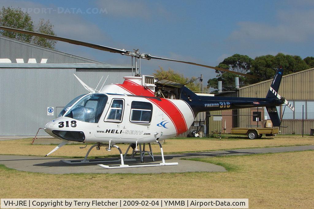 VH-JRE, 1979 Bell 206B-3 JetRanger III C/N 2802, Bell 206B at Moorabbin