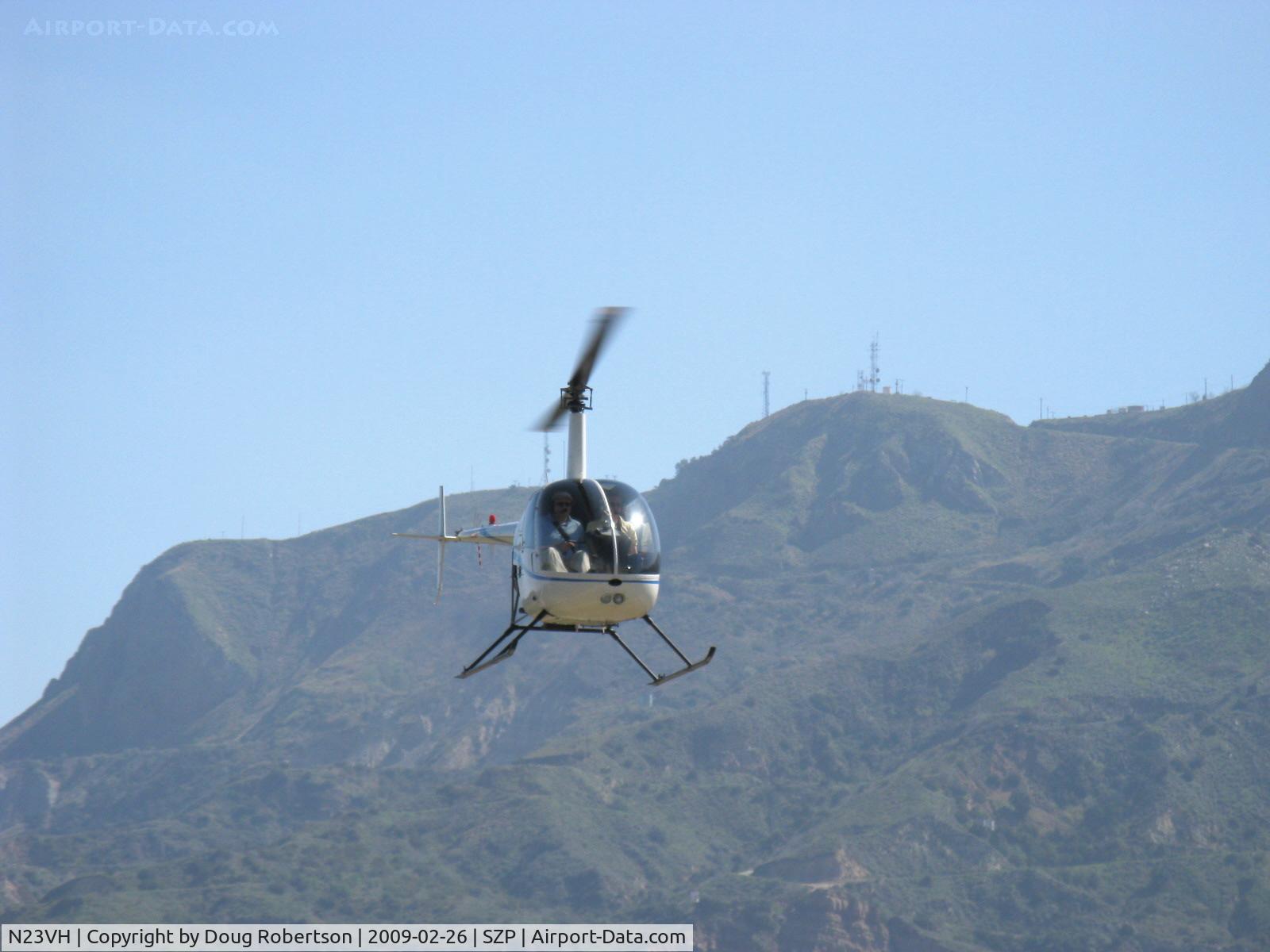 N23VH, 2004 Robinson R22 Beta C/N 3535, 2004 Robinson R22 BETA II, Lycoming O-360 derated t0 131 Hp, first approach