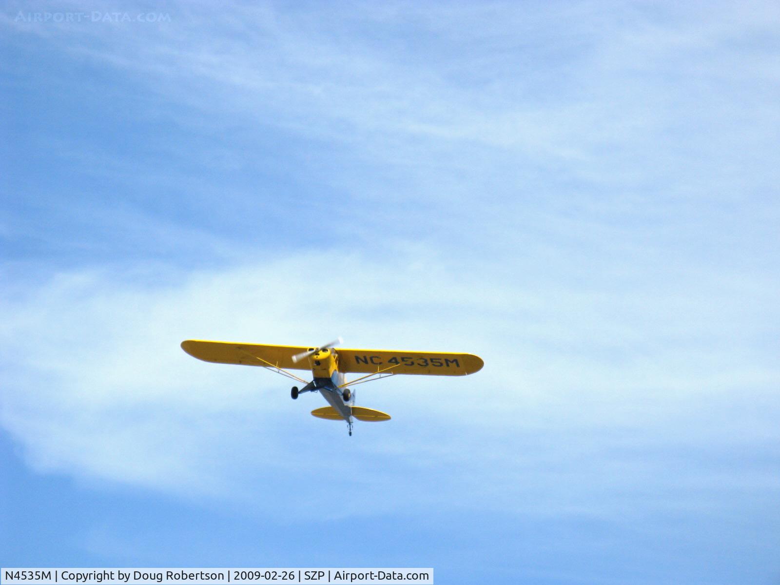 N4535M, 1947 Piper PA-11 Cub Special C/N 11-39, 1947 Piper PA-11 CUB SPECIAL, Continental A&C-65 65 Hp, takeoff climb Rwy 22