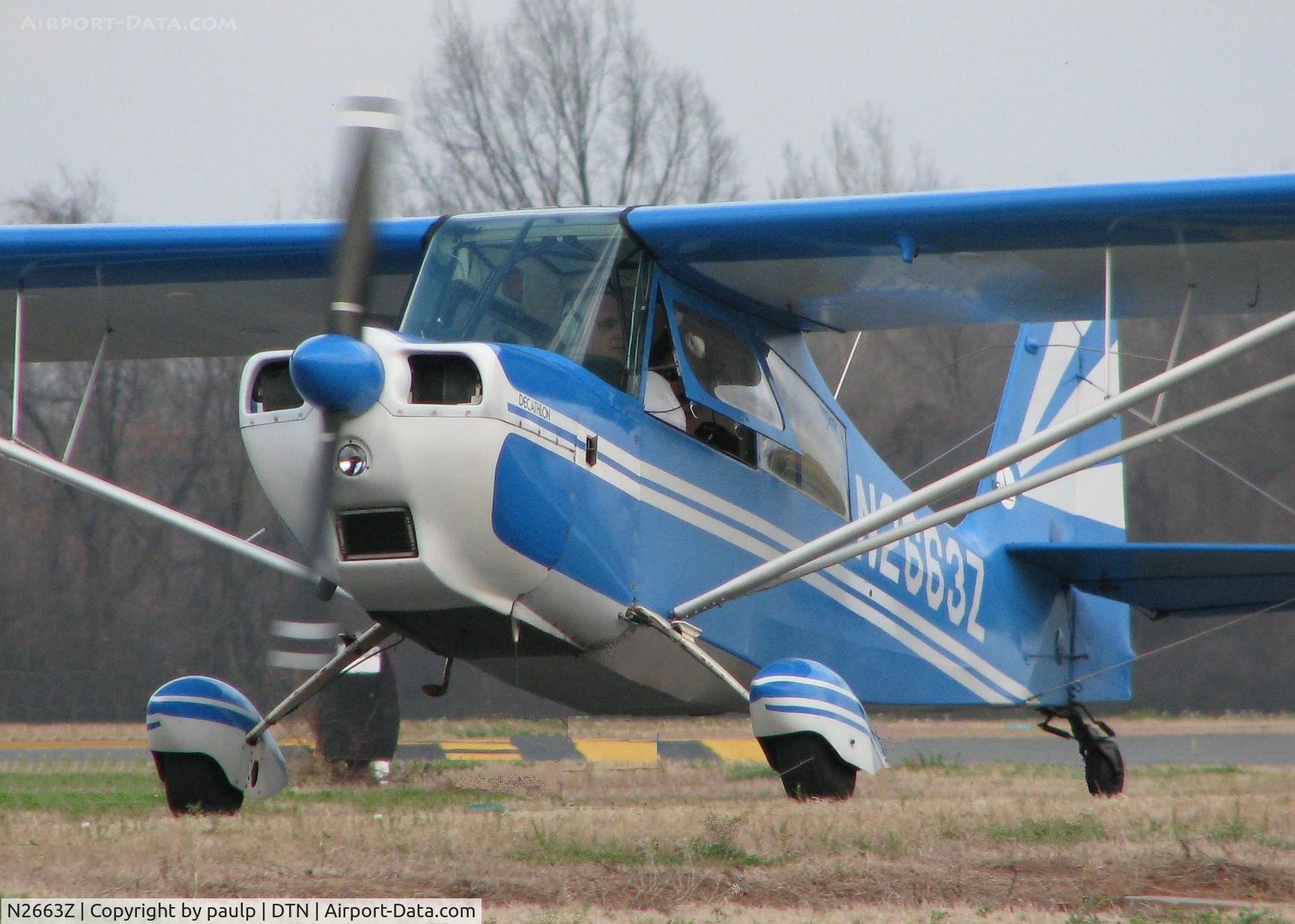 N2663Z, 1977 Bellanca 8KCAB Decathlon C/N 362-78, Taxiing to 14 at the Shreveport Downtown airport.