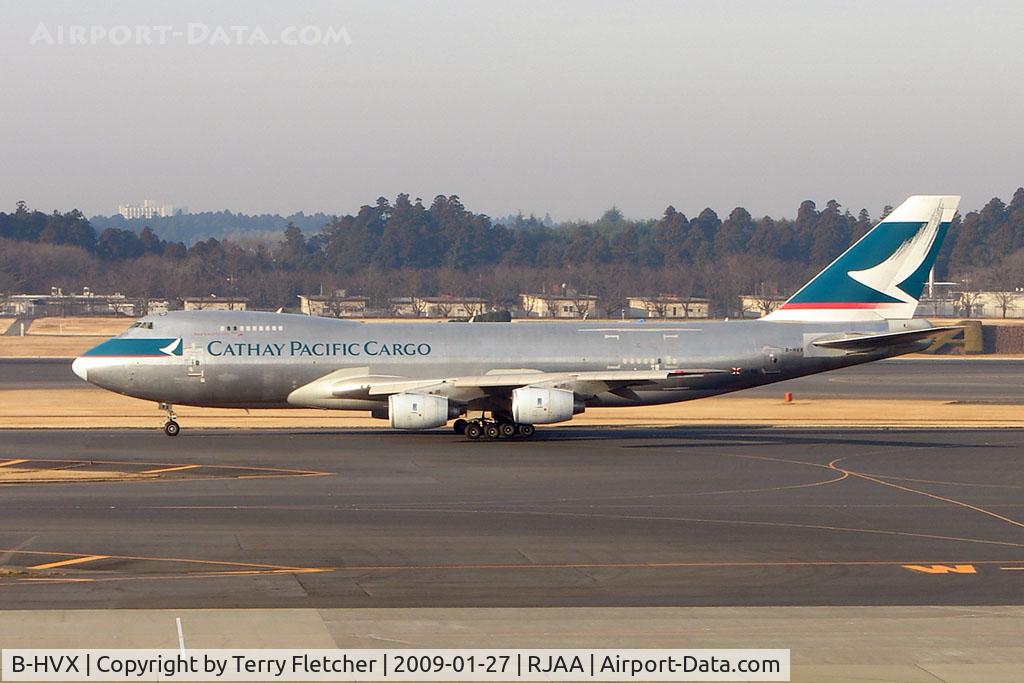 B-HVX, 1990 Boeing 747-267F/SCD C/N 24568, Cathay Cargo at Narita