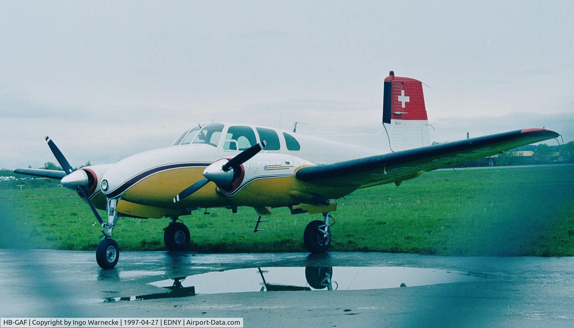 HB-GAF, 1955 Beech C-50 Twin Bonanza C/N CH-144, Beechcraft C50 Twin Bonanza at AERO 1997, Friedrichshafen