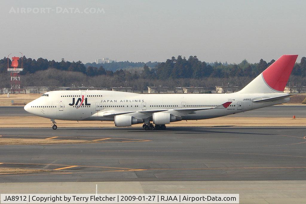 JA8912, 1994 Boeing 747-446 C/N 27099, JAL B747 at Narita
