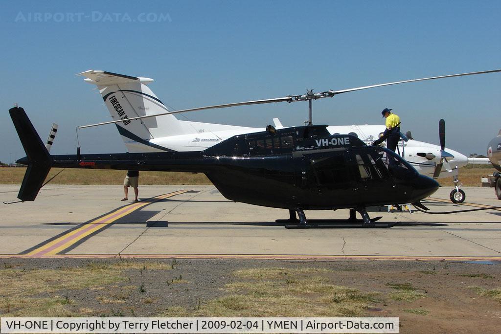 VH-ONE, Bell 206B JetRanger III C/N 1240, All black Eurocopter EC120B at Essendon