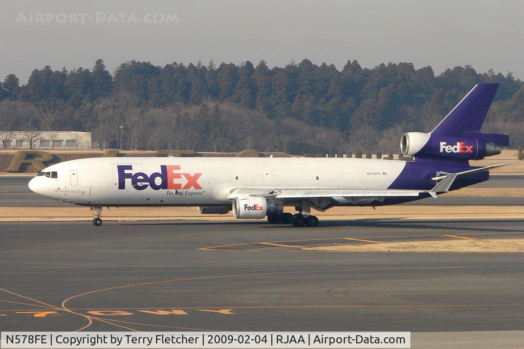 N578FE, 1992 McDonnell Douglas MD-11F C/N 48458, FedEx MD11 at Narita