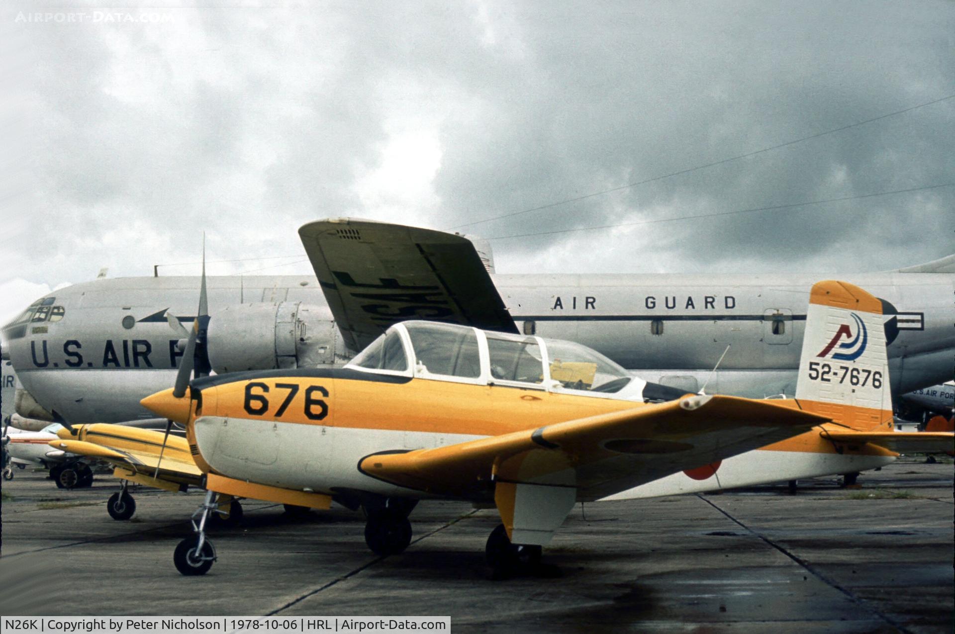 N26K, 1954 Beech T-34A (A45) Mentor Mentor C/N G-57, This Mentor marked as 52-7676 of the Japanese Self-Defence Forces was present at the 1978 Confederate Air Force Airshow.