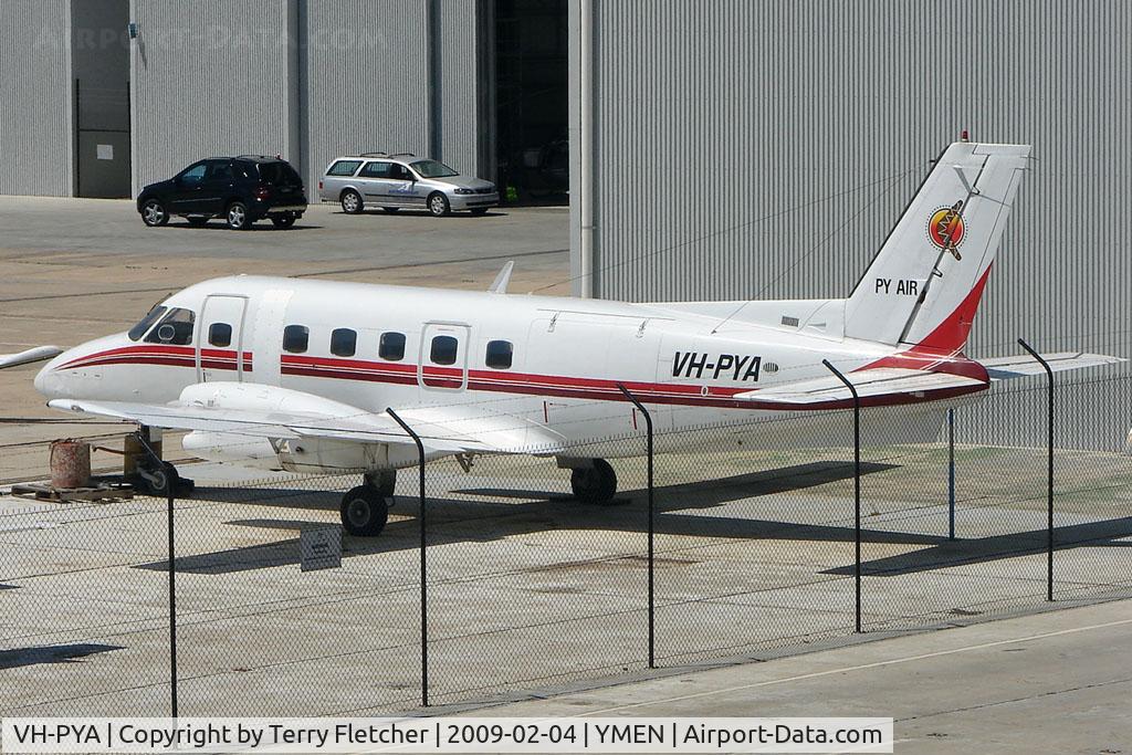 VH-PYA, 1981 Embraer EMB-110P1 Bandeirante C/N 110.379, Embraer 110 at Essendon