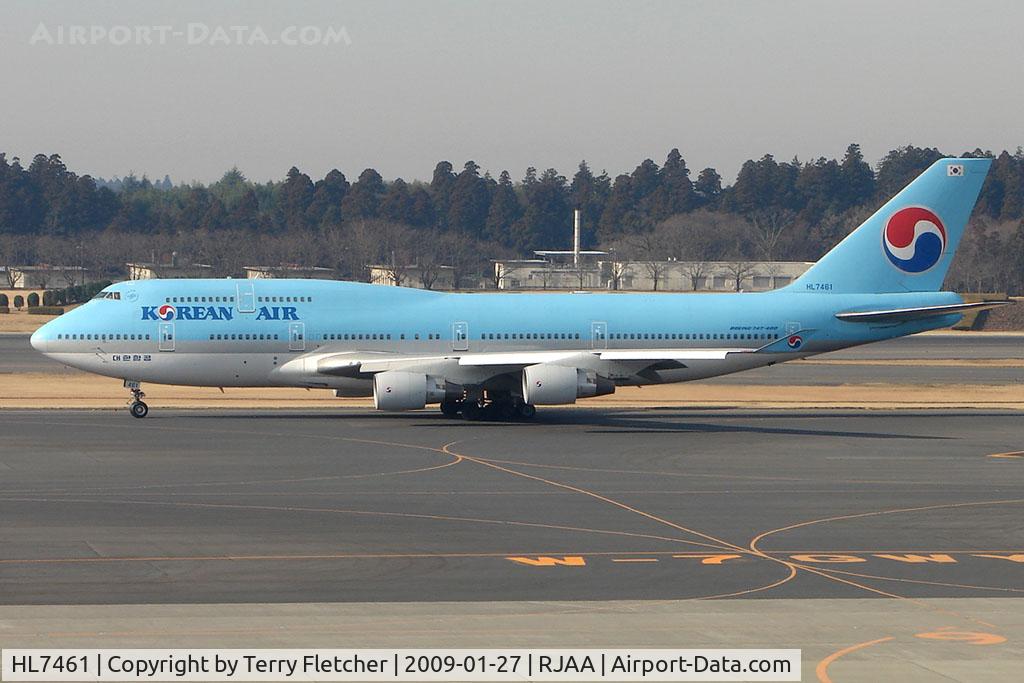 HL7461, 1997 Boeing 747-4B5 C/N 26405, KAL B747 at Narita