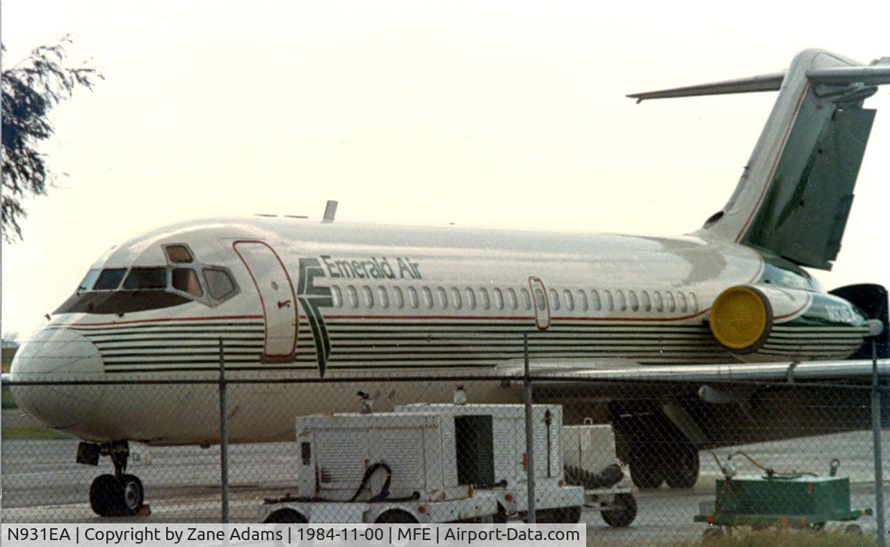 N931EA, 1965 Douglas DC-9-14 C/N 45698, Emeral Air DC-9 at McAllen, TX - Ex N3303L formerly Delta, Paradise Island Express and Braniff's only DC-9