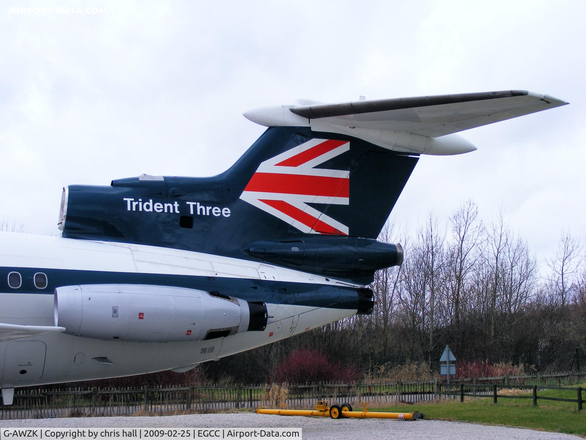 G-AWZK, 1971 Hawker Siddeley HS-121 Trident 3B-101 C/N 2312, Preserved at the Aviation Viewing Park