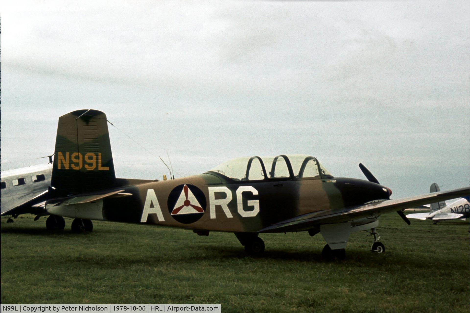 N99L, 1957 Beech A45 C/N G-122, This Mentor was present at the 1978 Confederate Air Force Airshow - the codes are the owner's initials.