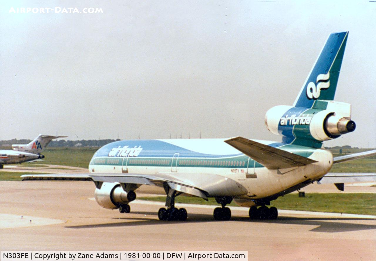 N303FE, 1973 McDonnell Douglas MD-10-30F C/N 46802, Seen as Air Florida DC-10 at DFW Airport. This aircraft currently flies for FedEx