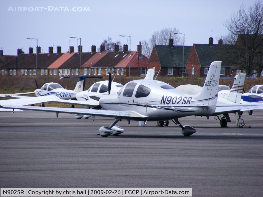 N902SR, 2007 Cirrus SR22 GTS C/N 2356, on the busy GA apron at Liverpool