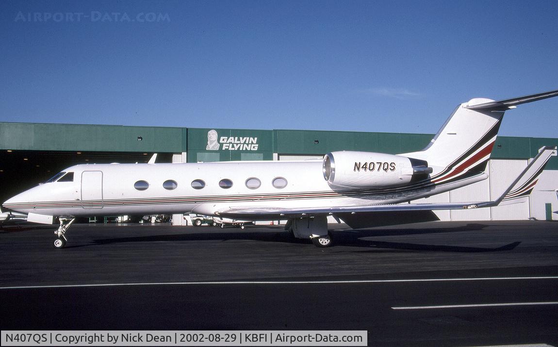 N407QS, 2000 Gulfstream Aerospace Gulfstream IVSP C/N 1407, KBFI