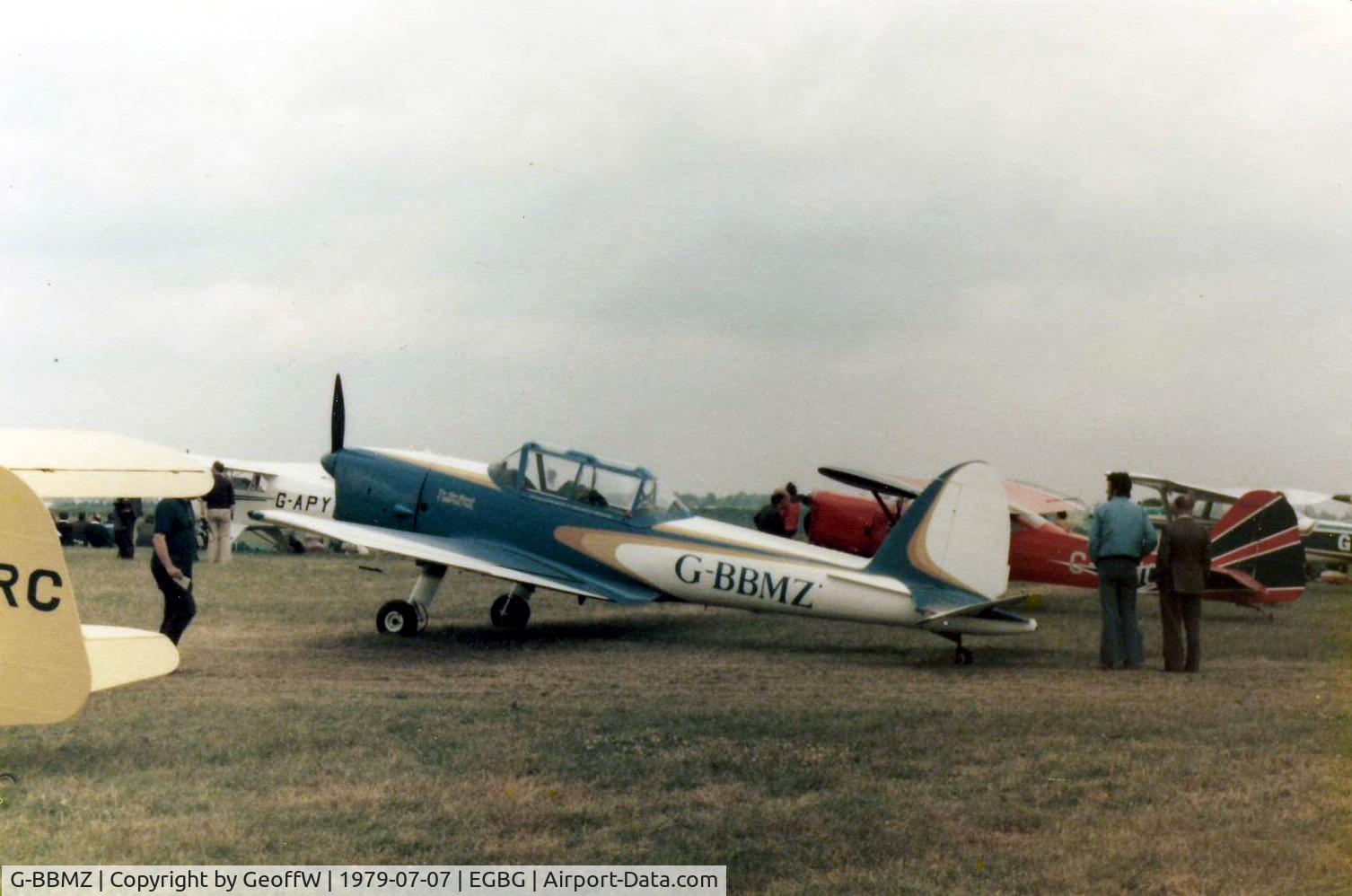 G-BBMZ, 1950 De Havilland DHC-1 Chipmunk T.10 C/N C1/0563, DHC-1 Chipmunk G-BBMZ at the Leicester PFA rally 1979