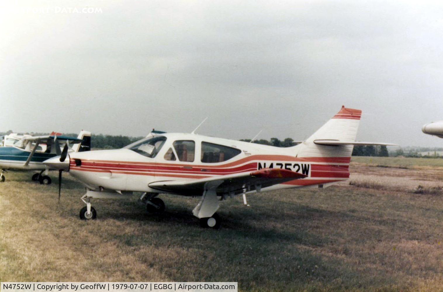 N4752W, 1979 Rockwell Commander 114A C/N 14516, Rockwell Commander 114A N4752W at the Leicester PFA Rally 1979. Became G-JURG later in 1979