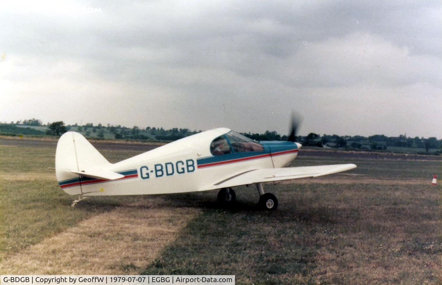 G-BDGB, 1977 Gardan Minicab (JB01 Standard) C/N PFA 1819, Minicab G-BDGB at the Leicester PFA Rally 1979