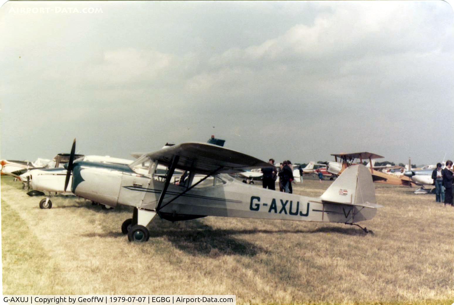 G-AXUJ, 1948 Auster J-1 Autocrat C/N 1957, Auster J/1 Autocrat G-AXUJ at the Leicester PFA Rally 1979