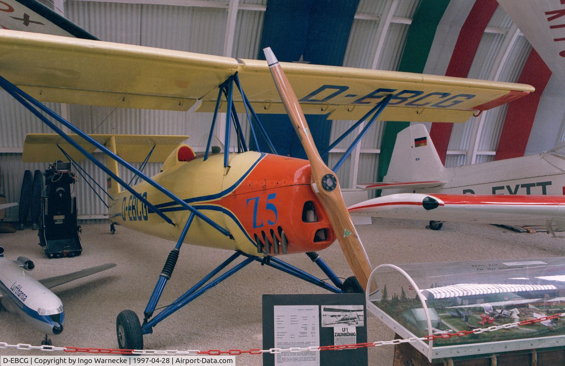 D-EBCG, Winter LF-1 Zaunkönig C/N V-4, Winter (Akaflieg Braunschweig) LF-1 Zaunkönig at the Internationales Luftfahrtmuseum Schwenningen