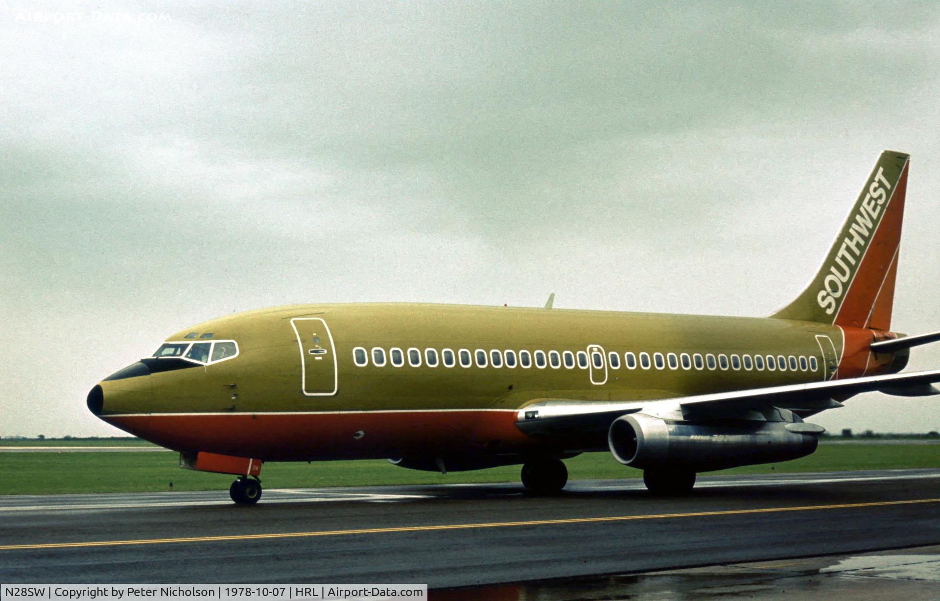 N28SW, 1977 Boeing 737-2H4 C/N 21339, In service in 1978 with Southwest Airlines as seen during the 1978 Confederate Air Force Airshow.