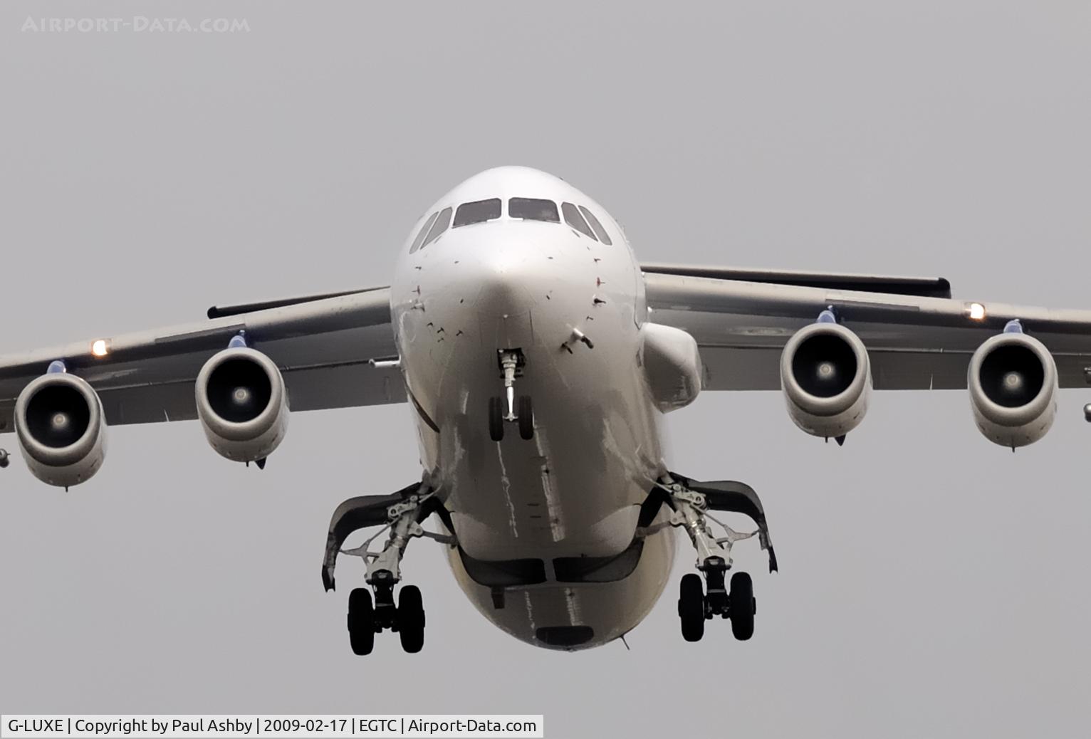 G-LUXE, 1981 British Aerospace BAe.146-301 C/N E3001, G-LUXE operated by the Met Office at Cranfield