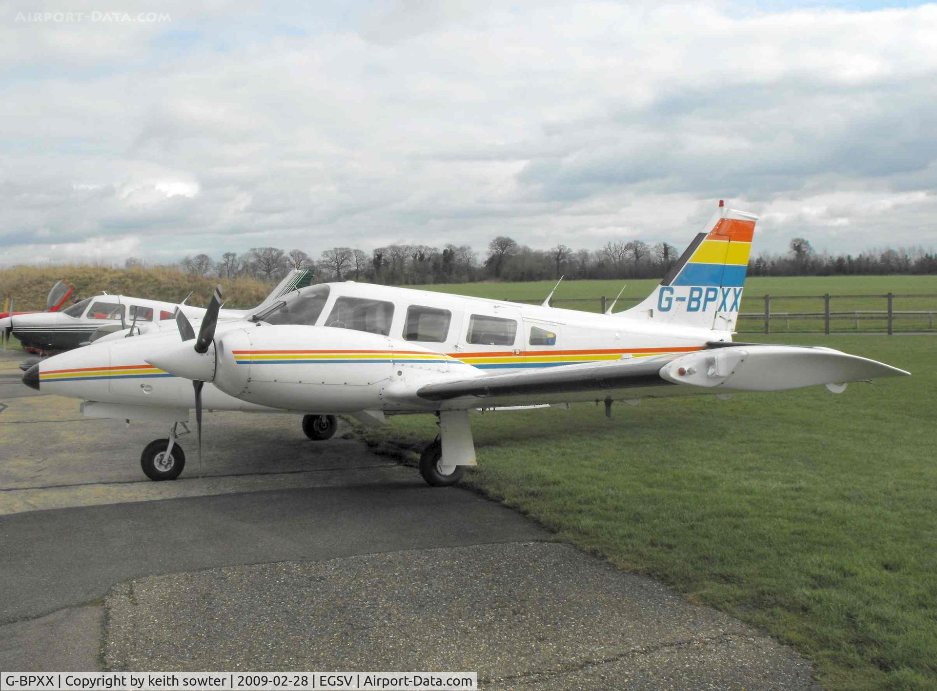 G-BPXX, 1979 Piper PA-34-200T Seneca II C/N 34-7970069, Colourful Visitor