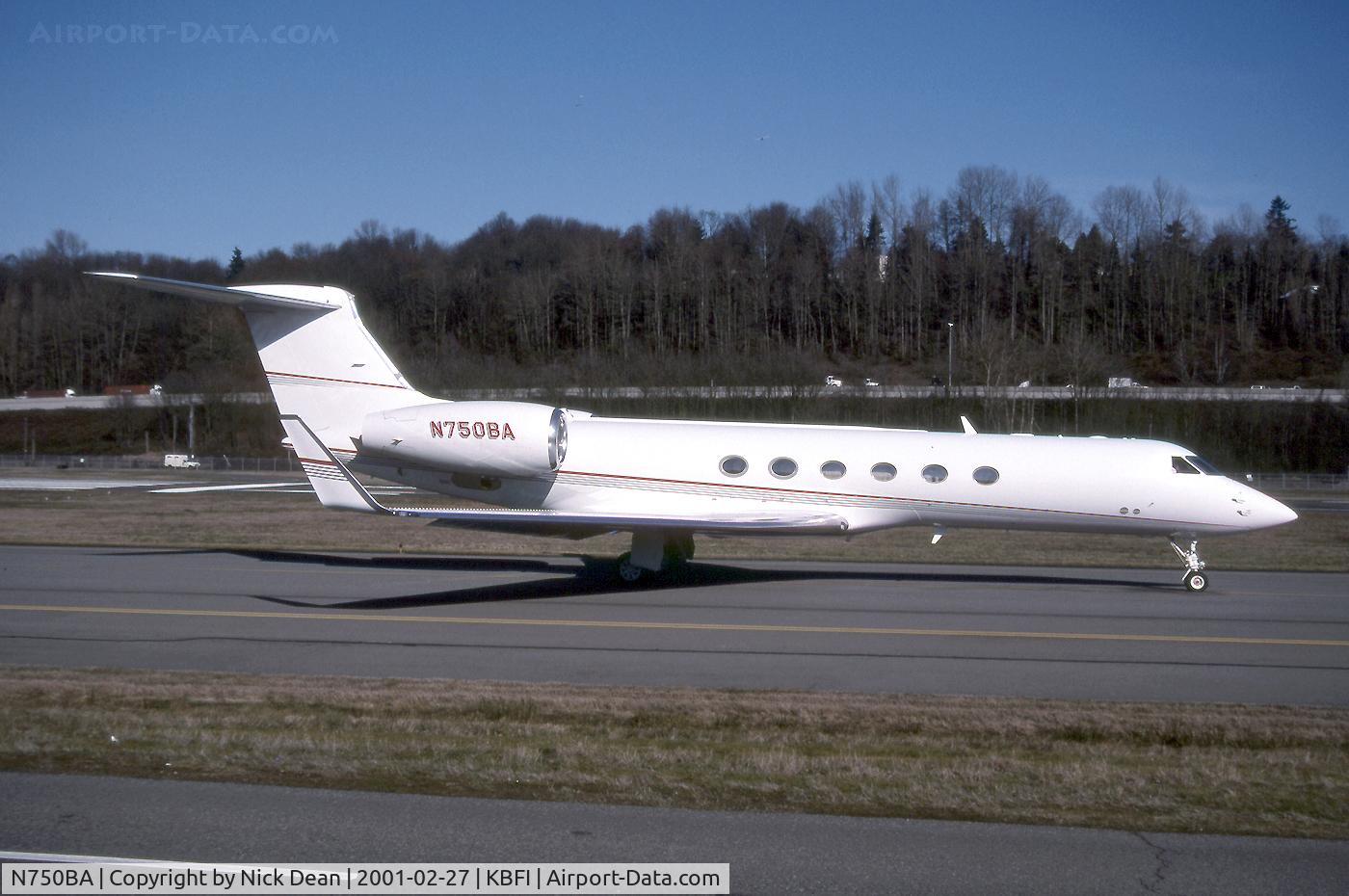 N750BA, 1998 Gulfstream Aerospace Gulfstream V C/N 558, KBFI (Bank of America)